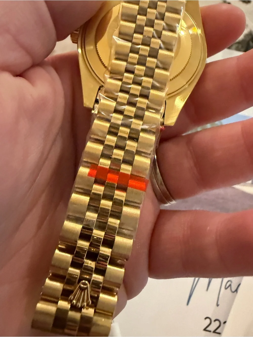 41 mm Oyster Perpetual Datejust Gold Watch with Black Dial